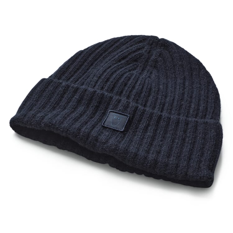 Unisex knitted hat lambswool, Blue