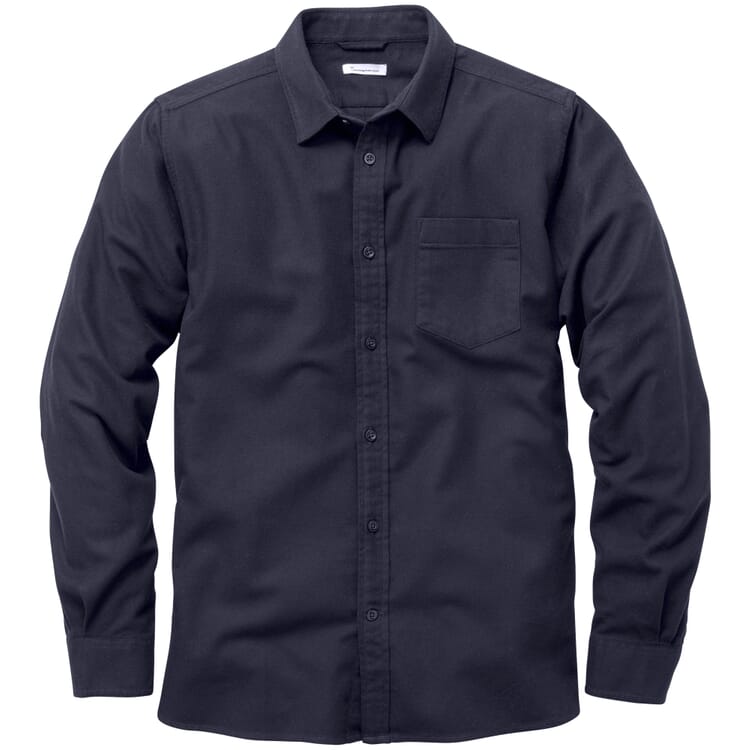 Men's flannel shirt, Dark blue