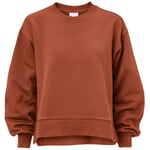 Ladies' sweatshirt cotton Brown orange