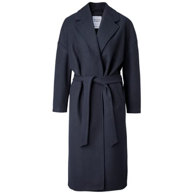 koelkast officieel gijzelaar Dames wollen jas das riem, Donkerblauw | Manufactum