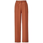 Ladies' trousers pleat Brown orange