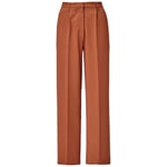 Ladies trousers pleat Braunorange