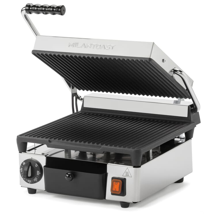 Milantoast contact grill, Fluted on both sides