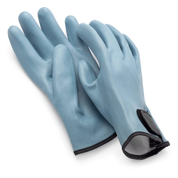 Water-repellent work glove, Light blue