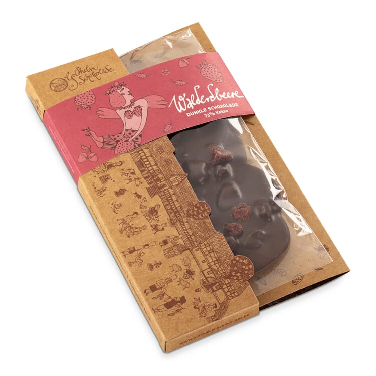 Chokoladebar med "vilde jordbær