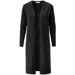 Cardigan lungo da donna Nero