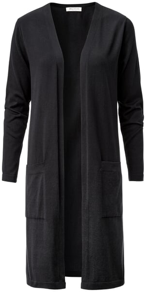 Chaleco largo de punto para mujer Negro