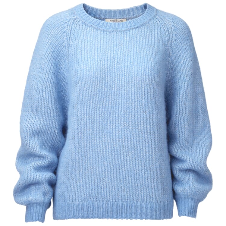 Ladies knitted sweater, Bleumelange