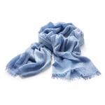 Damenschal Kaschmir-Baumwolle Bleu