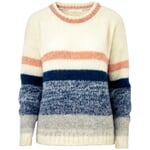 Ladies striped sweater Cream blue