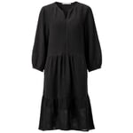 Ladies midi dress structure Black