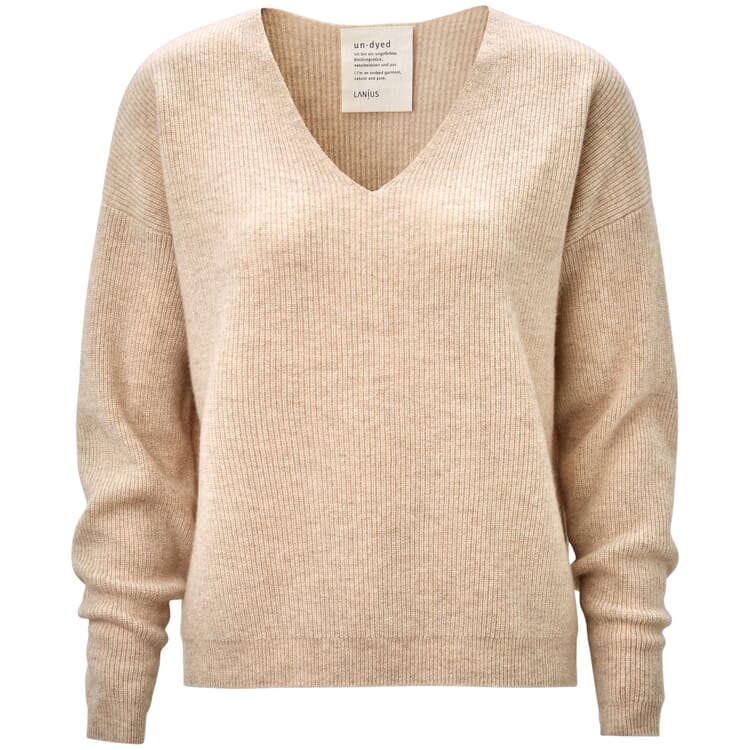 Ladies' cashmere sweater, Natural melange