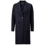 Ladies Woolen Coat Virgin Wool Dark blue