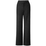Ladies' trousers pinstripe Black