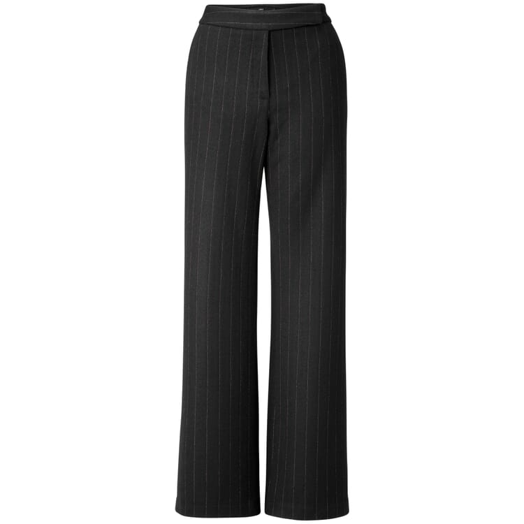 Ladies' trousers pinstripe, Black