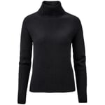 Damen-Rippenpullover Schwarz