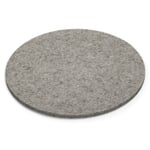 Coaster felt Light gray, mottled Ø 16 cm