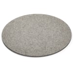 Dessous de verre en feutre Gris clair, chiné Ø 25 cm