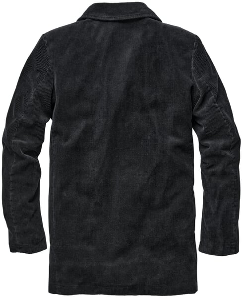 Herren-Kabanjacke Cord Schwarz