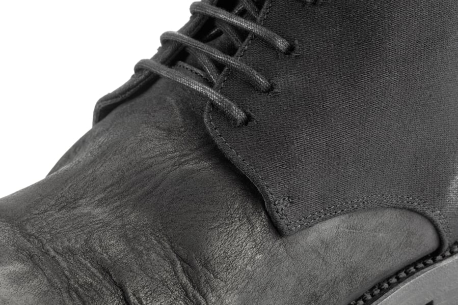 Herren-Schnürboot Schwarz, Detailsicht
