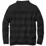 Mens sweater stand-up collar Blue Black