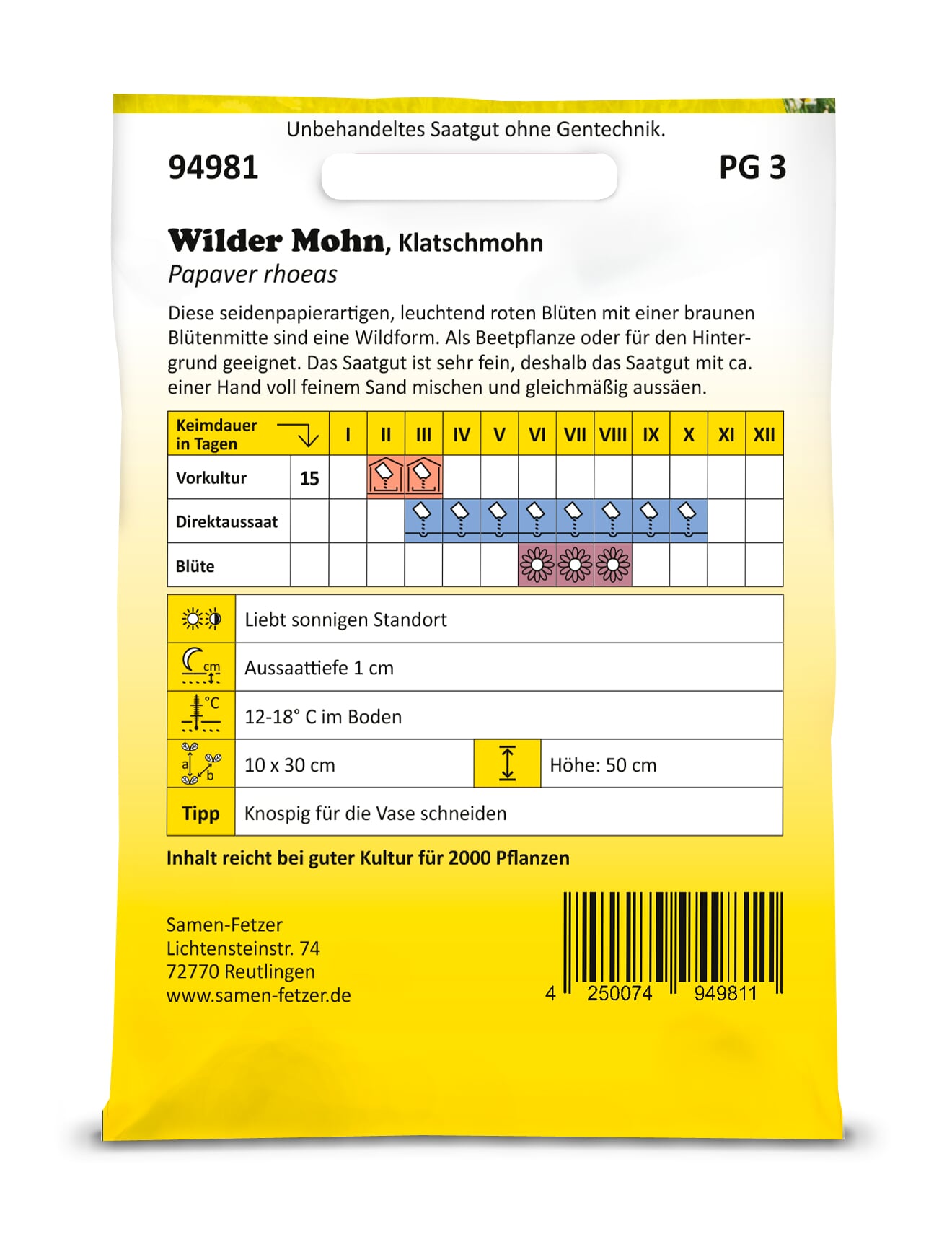 Blumensamen fr trockene heie Pltze | Manufactum