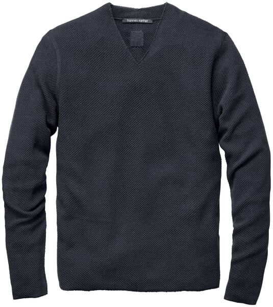 Gebreide herentrui Blauw-zwart