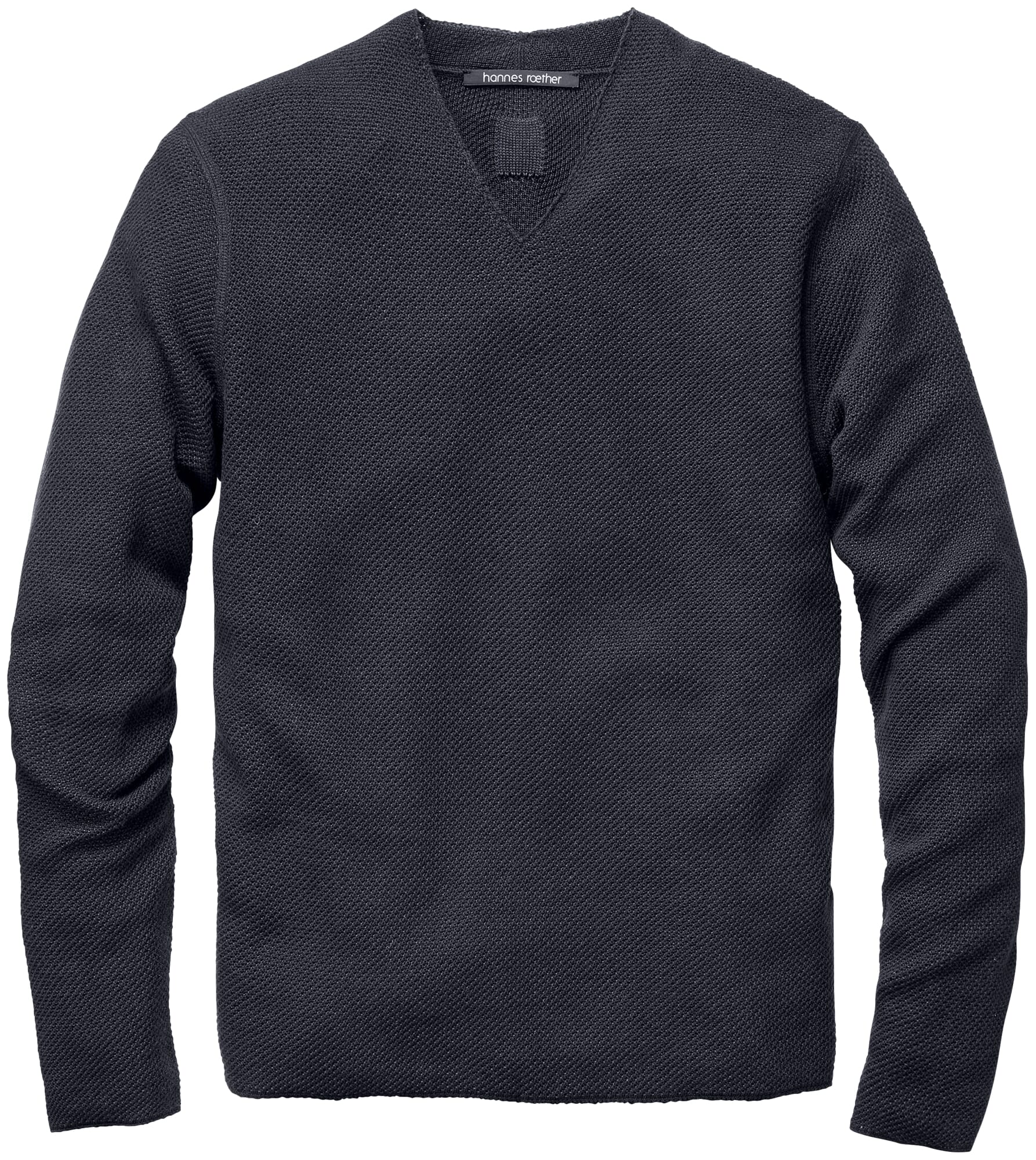 Mens Knit Sweater, Blue-black | Manufactum