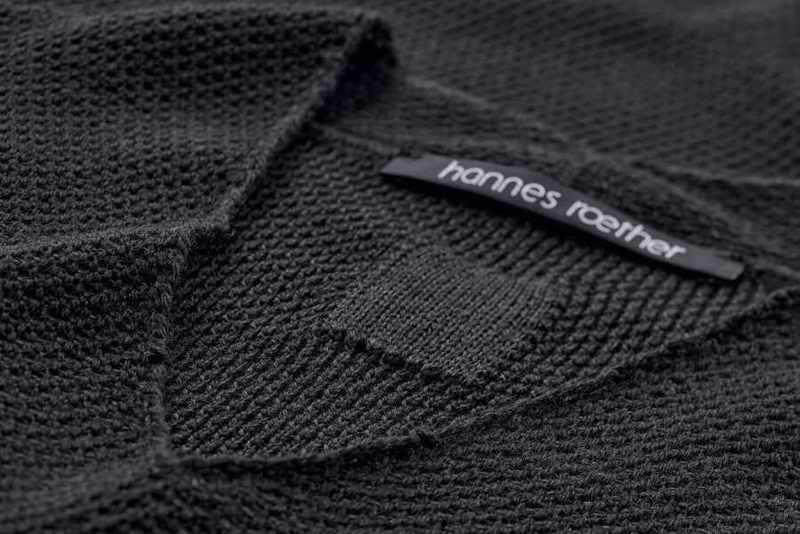 Herren-Strickpullover Blauschwarz, Detailsicht