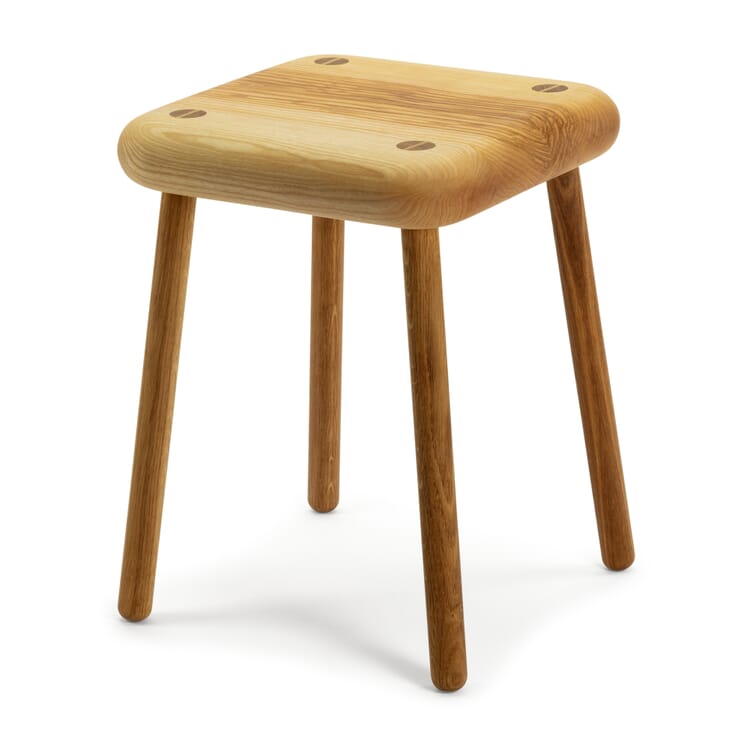 Tabouret en bois de frêne et de chêne