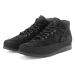 Mens lace up boot suede Black