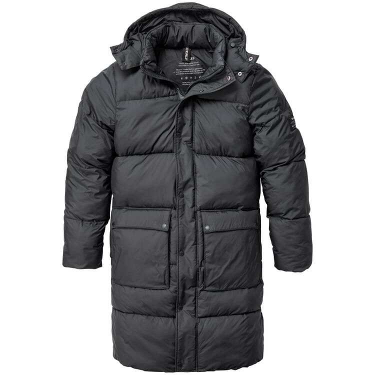Men quilted coat short, Black