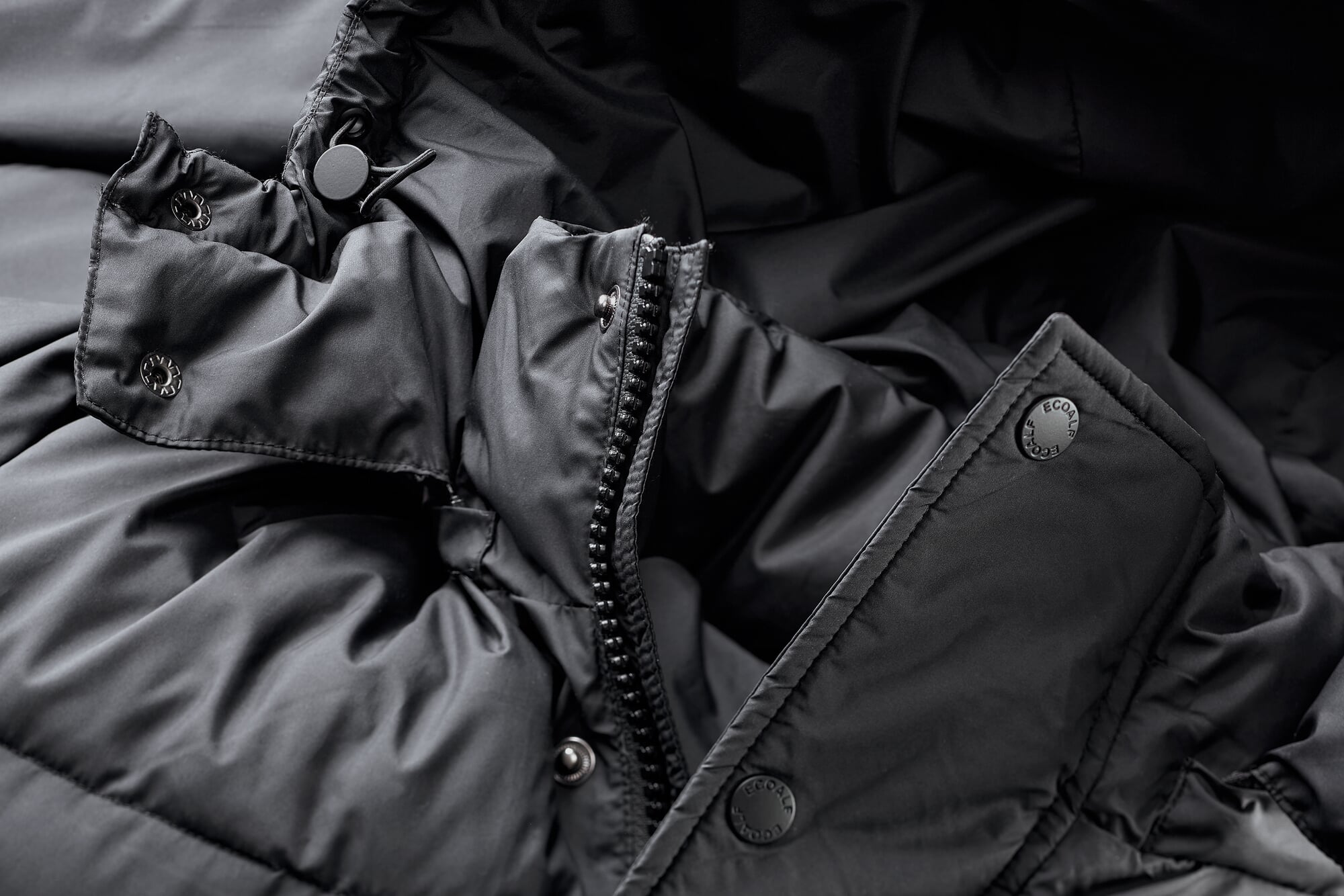 Mens quilted coat short, Black | Manufactum