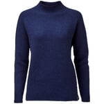 Ladies sweater stand up collar Blue