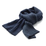 Men's ribbed scarf Dark blue