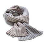 Geribde herensjaal Beige