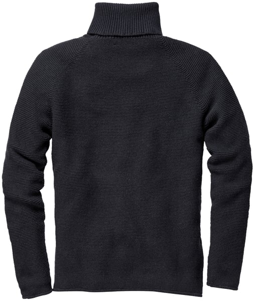 Mens turtleneck sweater Black-blue