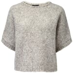 Ladies' sweater three-quarter sleeve Light grey
