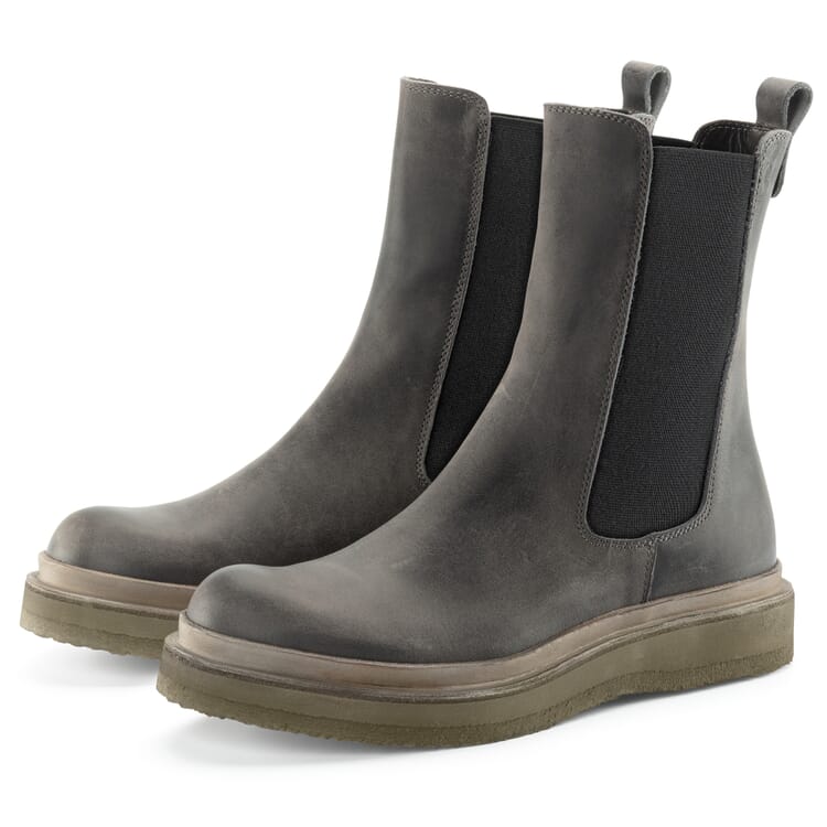 Ladies’ Leather Boot, Gray