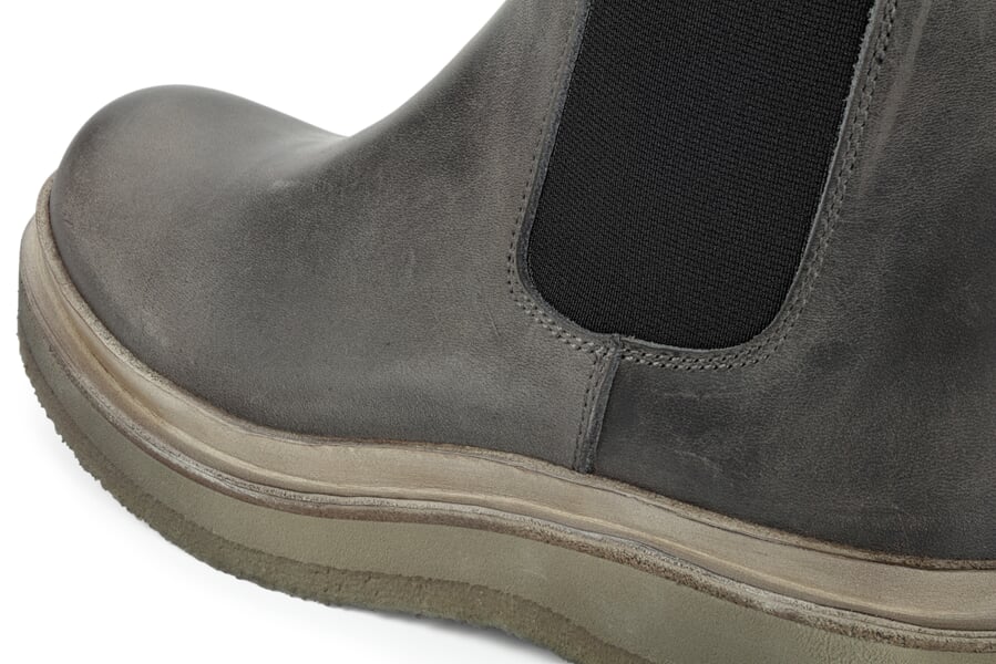 Ladies leather boat Gray