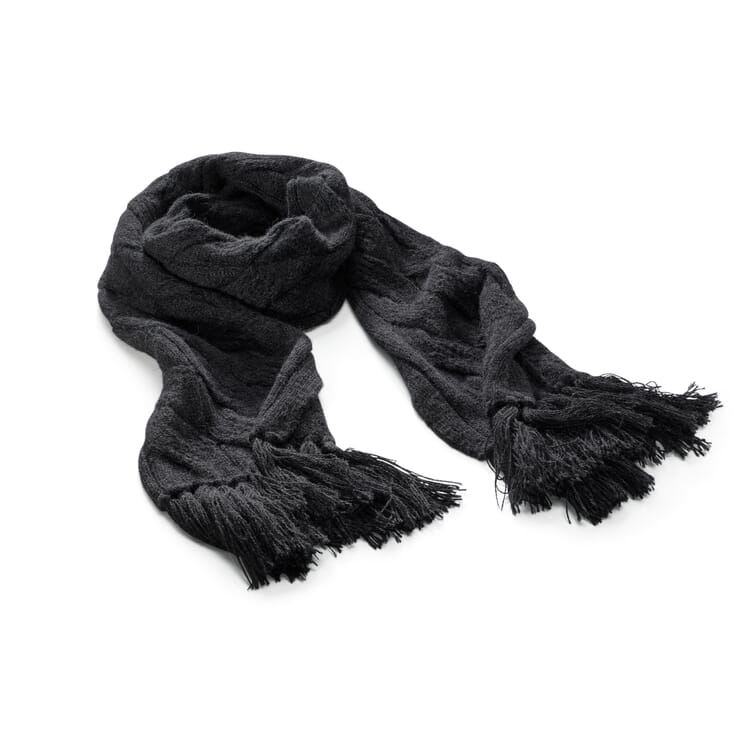 Ladies Knitted Scarf Royal Alpaca, Anthracite