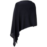 Dames Poncho Virgin Wool Navy