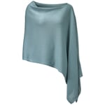 Damenponcho Schurwolle Mint