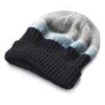 Herren-Strickmütze Blau-Graumelange
