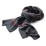 Men's knitted scarf Anthracite Blue Orange