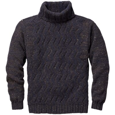 anker Array værksted Mens turtleneck sweater, Blue-Braun | Manufactum
