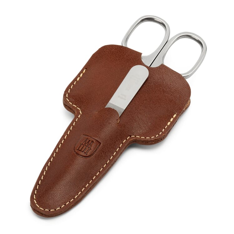 Custodia in pelle bovina per manicure
