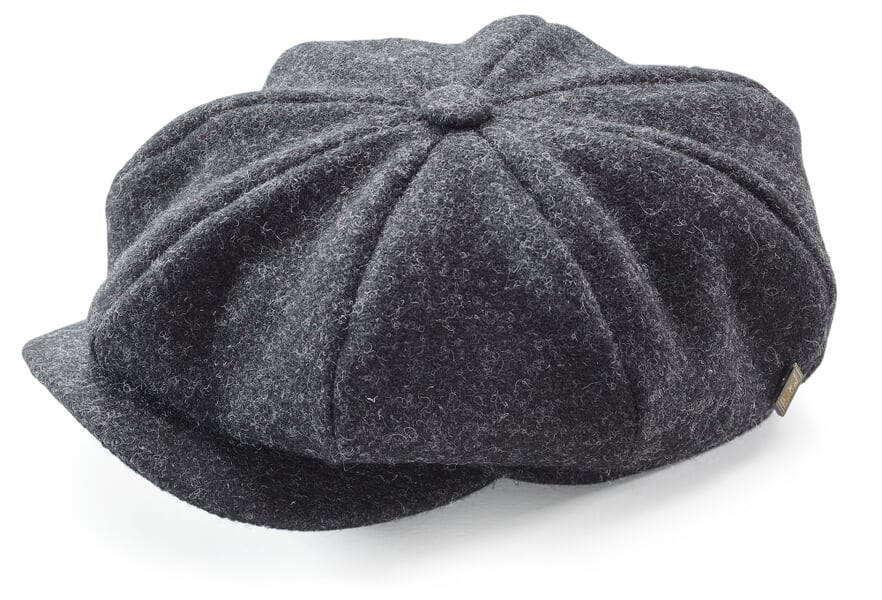 Men cap Harris tweed Anthracite