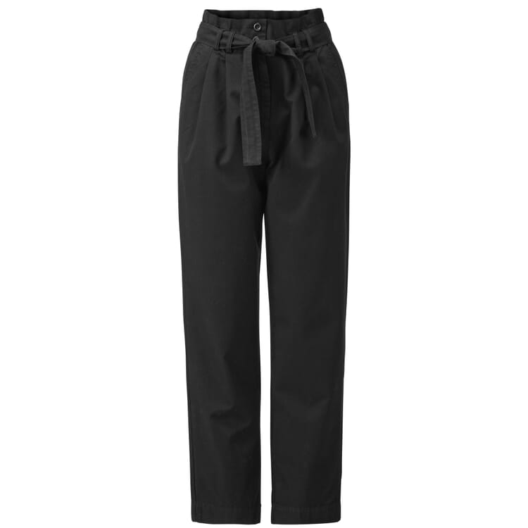 Ladies' trousers Paperbag, Black