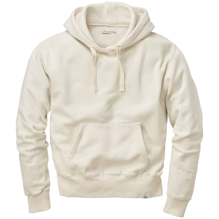 Men's cotton hoodie, Natural white